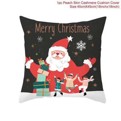 Cartoon Christmas Pillow Cover Kia Day Design