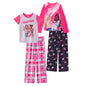 Barbie Girls Pajama Pants and Sleep Shirt Sets for Kids 4 Piece Sleepwear Set for Girls (as1 numeric numeric_6 regular Pink-Heather)