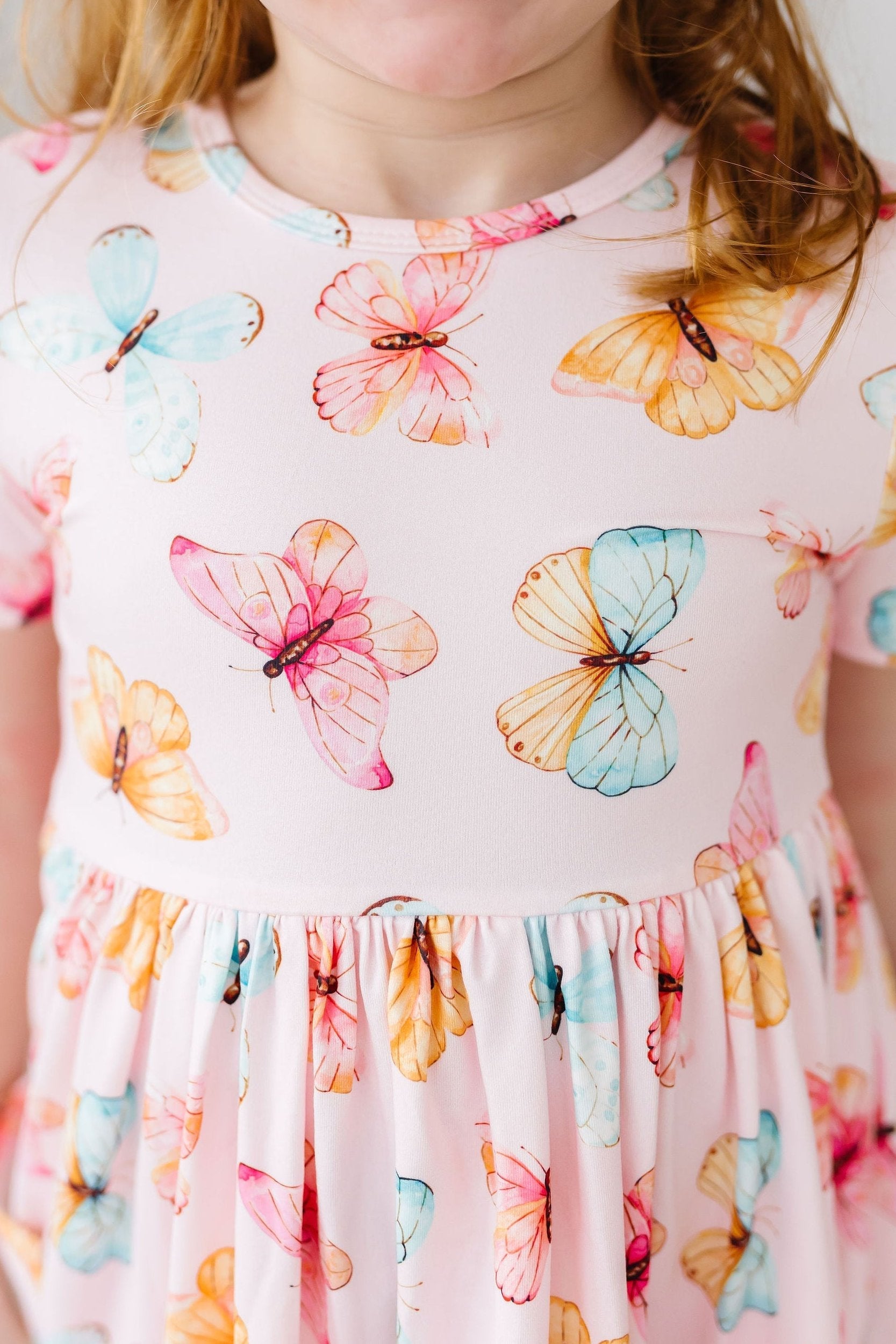 Butterfly Kisses S/S Pocket Twirl Dress - - Twirl Pocket Dress S/S
