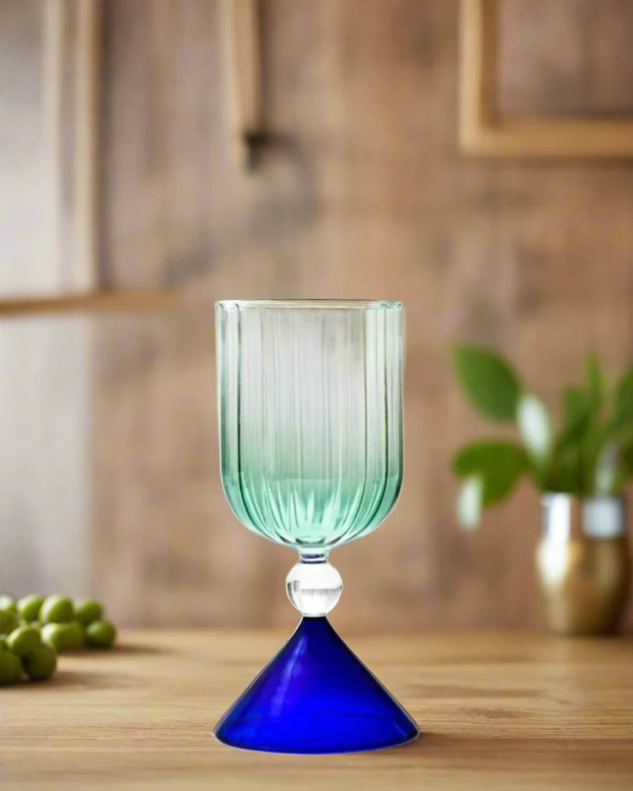 Blue Oasis Wine Glass