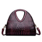 Ladies One Shoulder Embossed Soft Leather Tote Kia Day Design