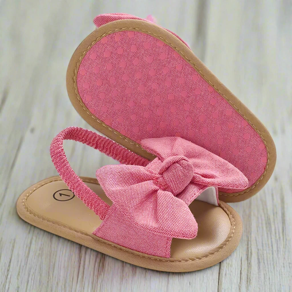 Baby Girls Bow Knot Sandals: Summer Soft Sole Princess Shoes