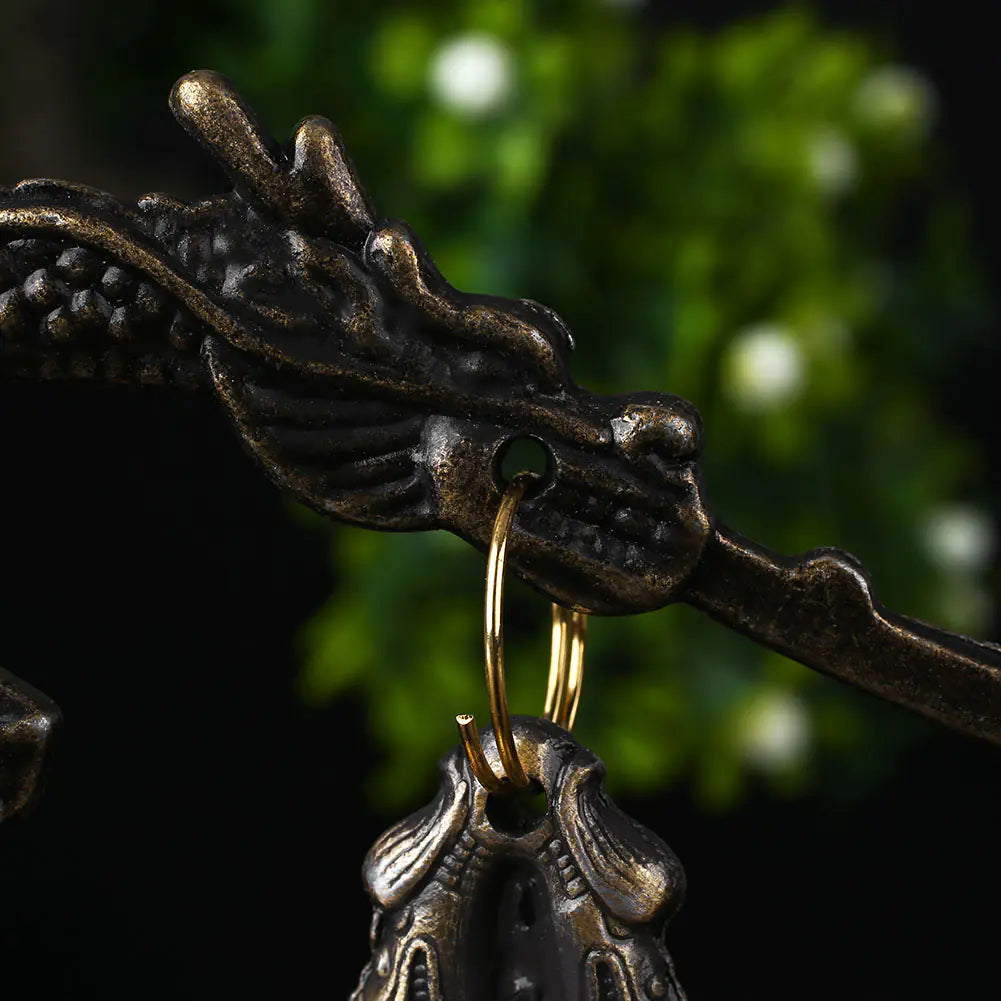Bronze Monk Dragon Bell Wind Chime Decorative Piece - - windchime