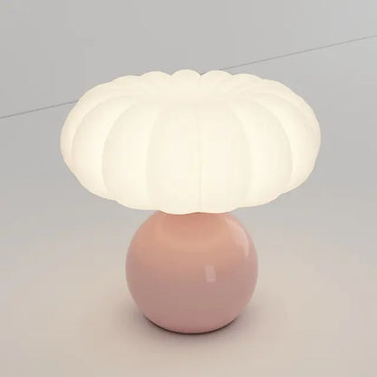 Cream Decorative Mushroom Table Lamp C Pink