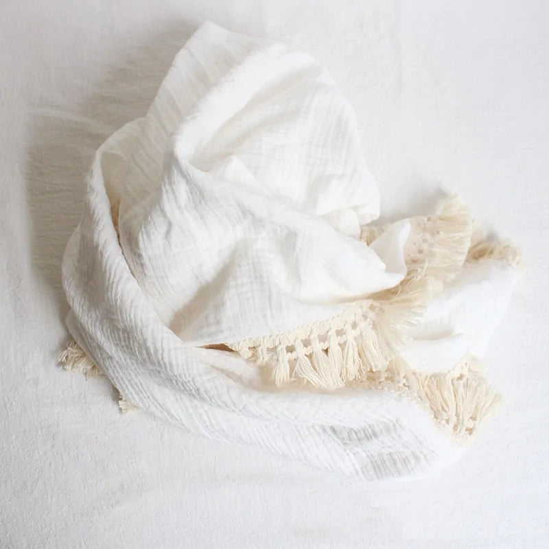 Organic Cotton Baby Tassel Blankets - Kia Day Design