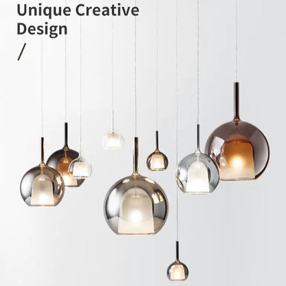 Glass Lampshade Style Pendant Lights - Kia Day Design