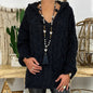 Women's Hooded Solid Color Knitted Sweater - Kia Day Design