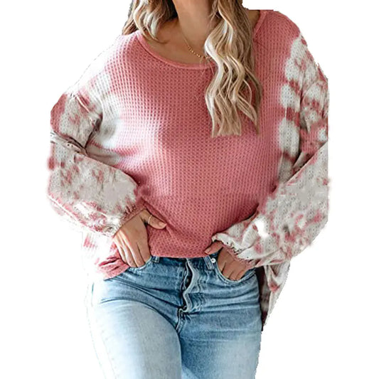 Tie-Dye Gradient Casual Women's Sweater - - sweater