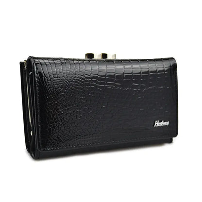 Genuine Leather Crocodile Wallet for Women