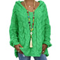 Women's Hooded Solid Color Knitted Sweater - Kia Day Design
