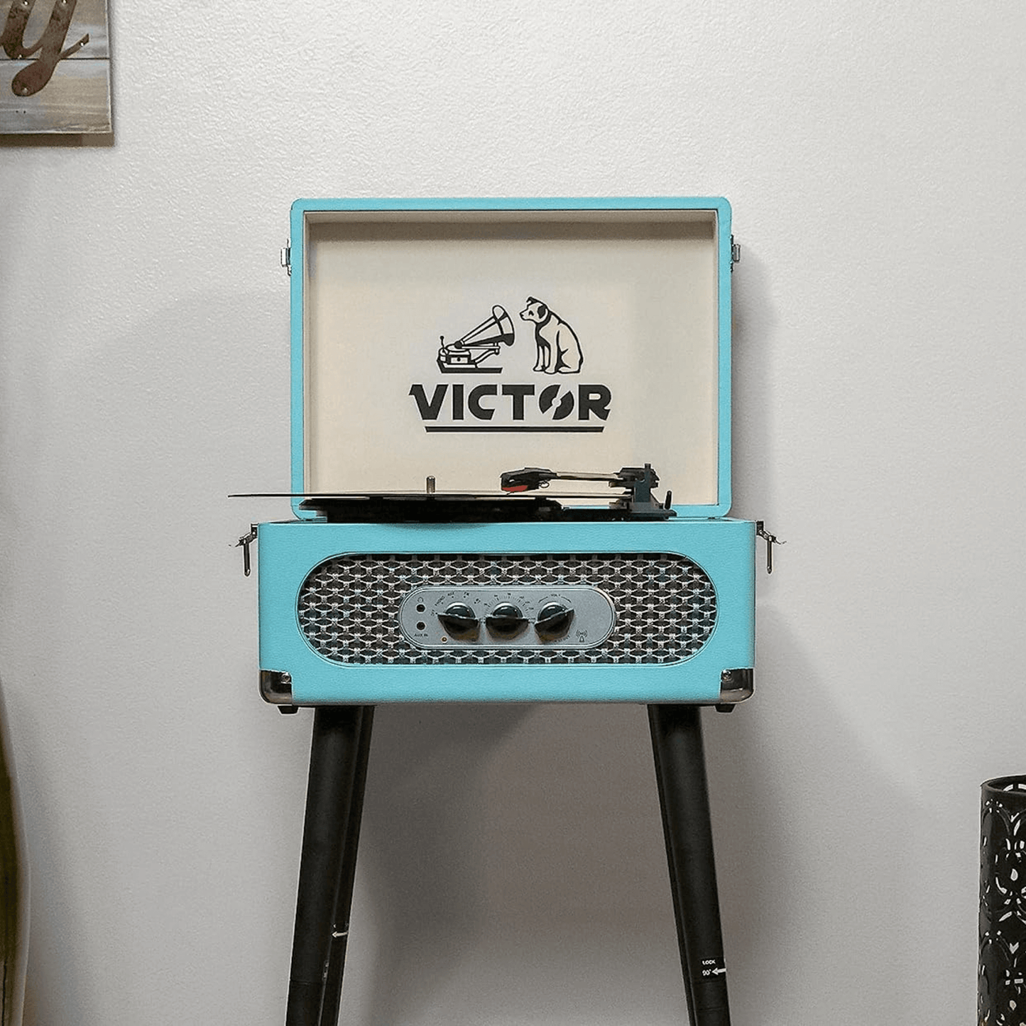 Victor Andover 5-in-1 Music Center with Chair-Height Legs and Bluetooth Function