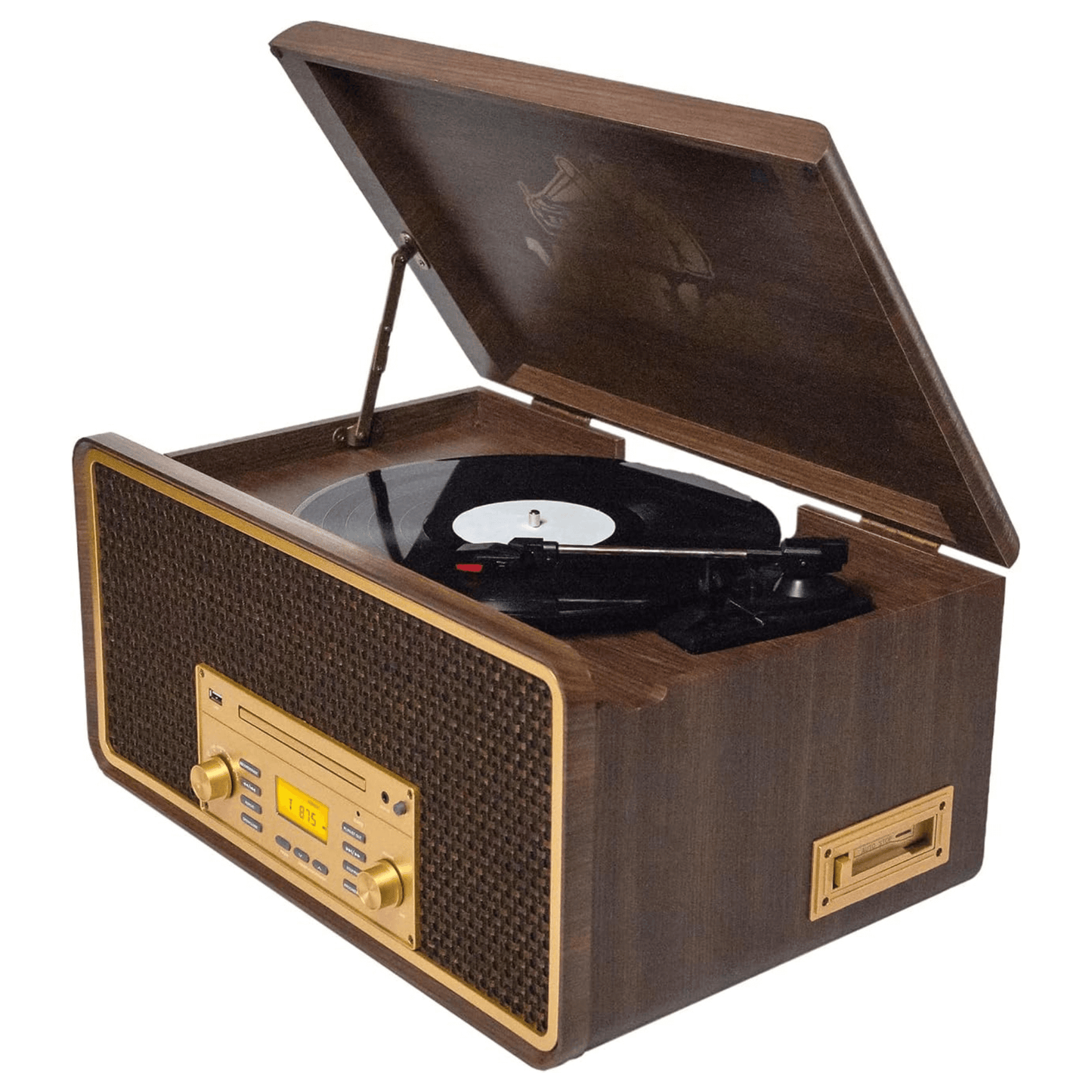 Victor Monument 8-in-1 Wood Music Center with 3-Speed Turntable & Dual Bluetooth- Jupiter Gear Home- {{Product type}}