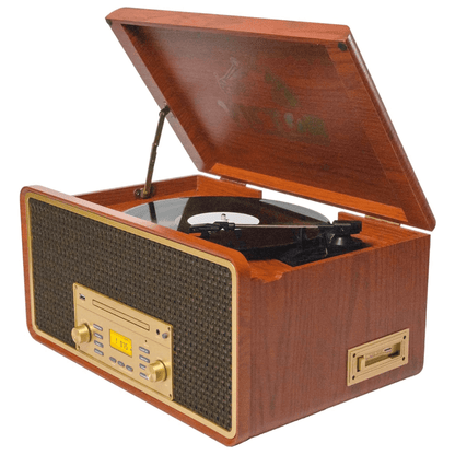 Victor Monument 8-in-1 Wood Music Center with 3-Speed Turntable & Dual Bluetooth- Jupiter Gear Home- {{Product type}}