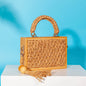 Retro Woven Straw Bags Khaki 20 X 30 CM