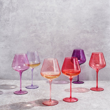 Love Stemmed Wine Glassware, Set of 6 - - Stemmed