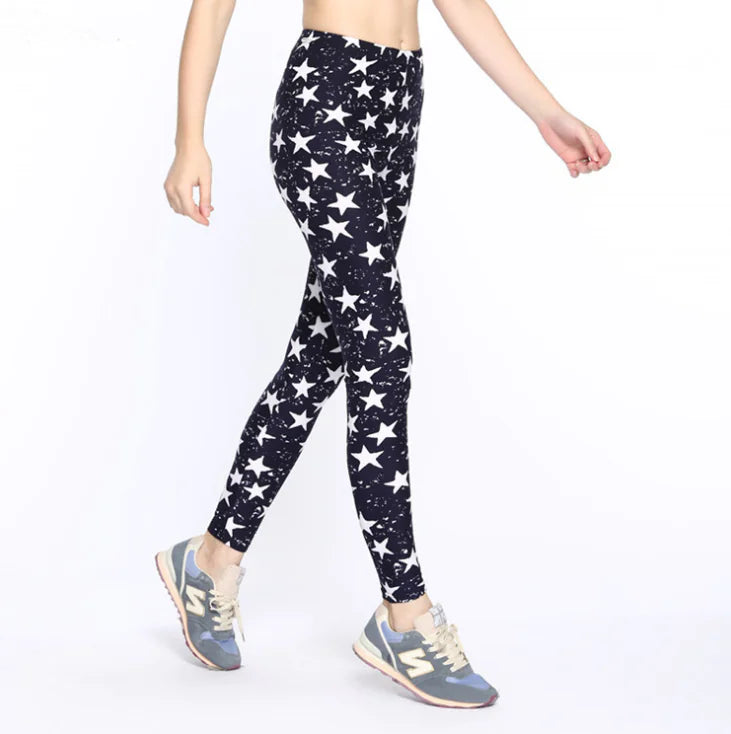 Printed Milk Silk Leggings - Kia Day Design