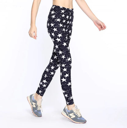 Printed Milk Silk Leggings - Kia Day Design