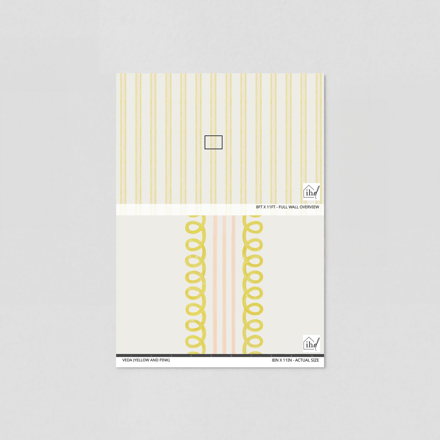 Veda (Yellow and Pink) Wallpaper- WALL BLUSH- {{Product type}}