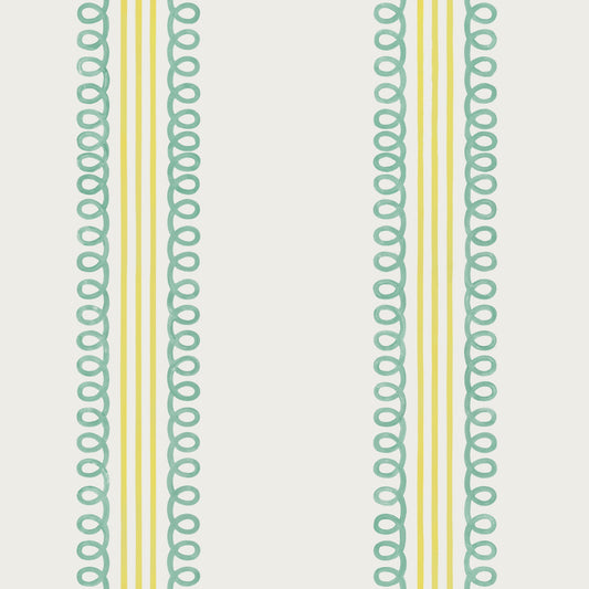 Veda (Teal and Yellow) Wallpaper - - Wallpaper