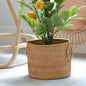 Vietnamese Hand-Woven Rattan Round Coffee Table Basket - Khaki 20*16cm - basket