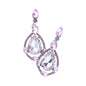 Crystal Rhinestone Teardrop Evening Earrings - Violet - Earrings