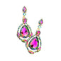 Crystal Rhinestone Teardrop Evening Earrings - Vitrail - Earrings