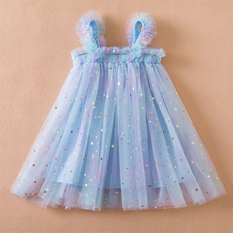 New Baby Rainbow Tulle Dress - - toddler dress