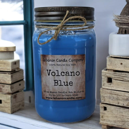 Volcano Blue Candle - - Candles & Melts
