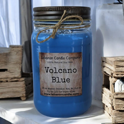 Volcano Blue Candle - - Candles & Melts