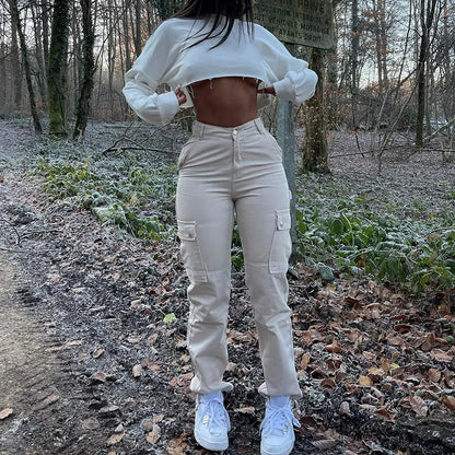 Women Vintage Cargo Pants Kia Day Design