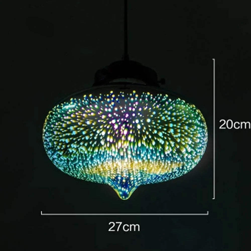 Modern 3D  Glass Shade Pendant Lamp Lights