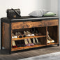 Astimey Lift Top Adjustable Shelf Storage Bench - Brown 39.5“W - storage box