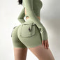 Women-s High-Waist Sport Shorts Green Small