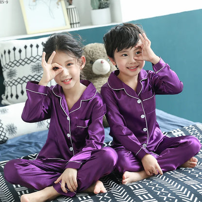 Spring Pajamas For Children Purple 3T