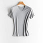 Ice Silk V-Neck T-Shirt