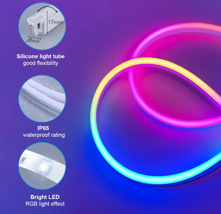 Wi-Fi Smart Silicon Rope Light LED Neon Strip