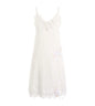 Lace Lingerie Nightwear Cami Dress with Side Split - White L - nightgown