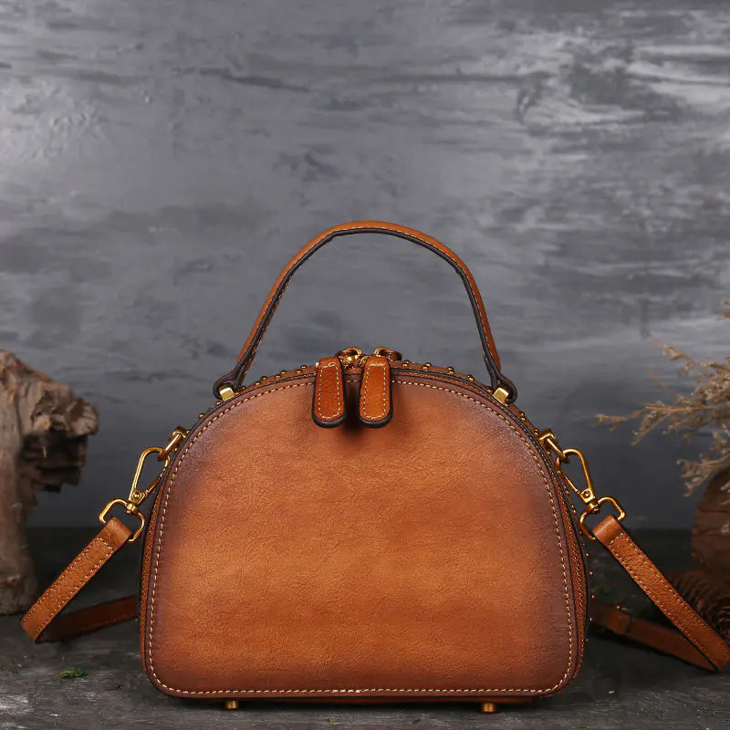 Vintage Genuine Leather Crossbody Handbag (One Piece)