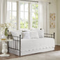 6-Piece Farmhouse White Daybed Cover Bedding Set with Scalloped Edges- HomePacific- {{Product type}}