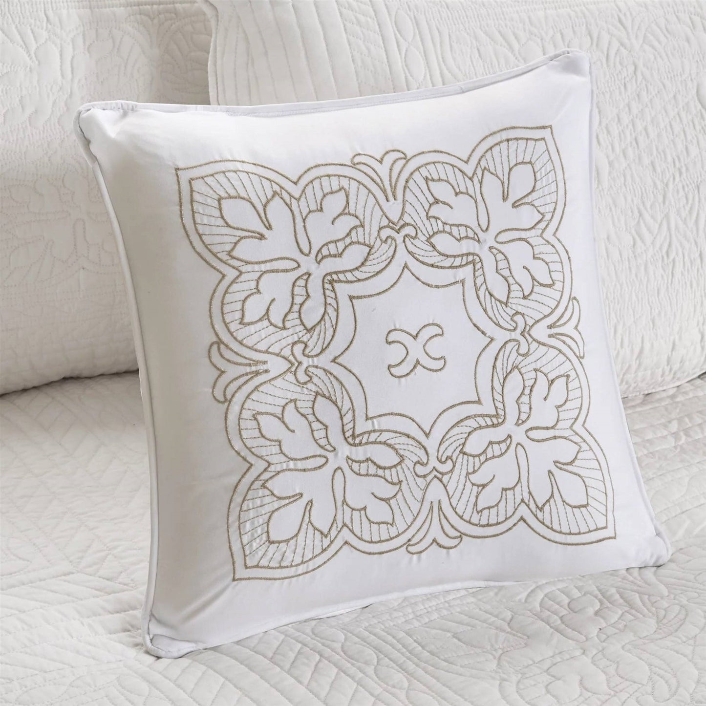 6-Piece Farmhouse White Daybed Cover Bedding Set with Scalloped Edges- HomePacific- {{Product type}}