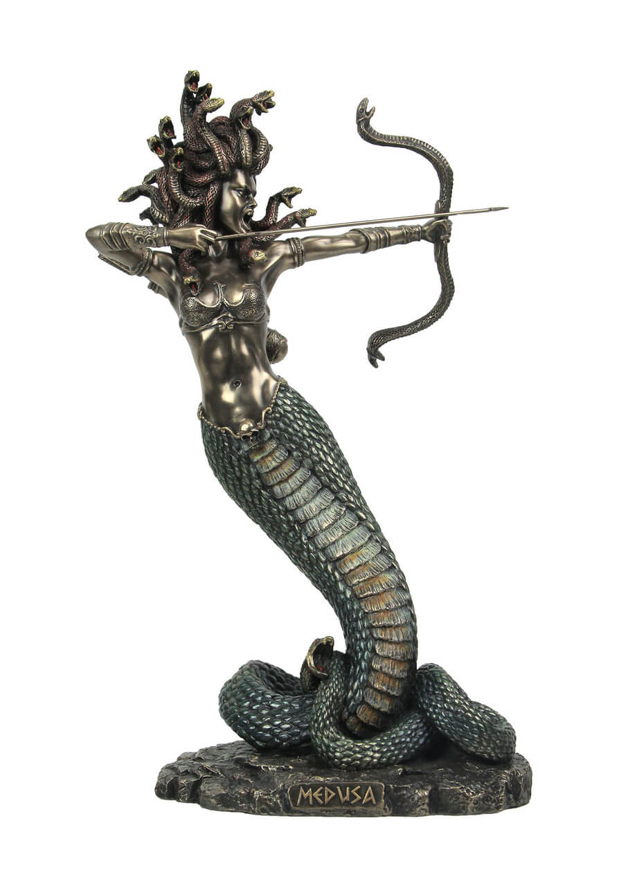 Medusa Shooting Arrow Figurine - - Gods & Goddesses