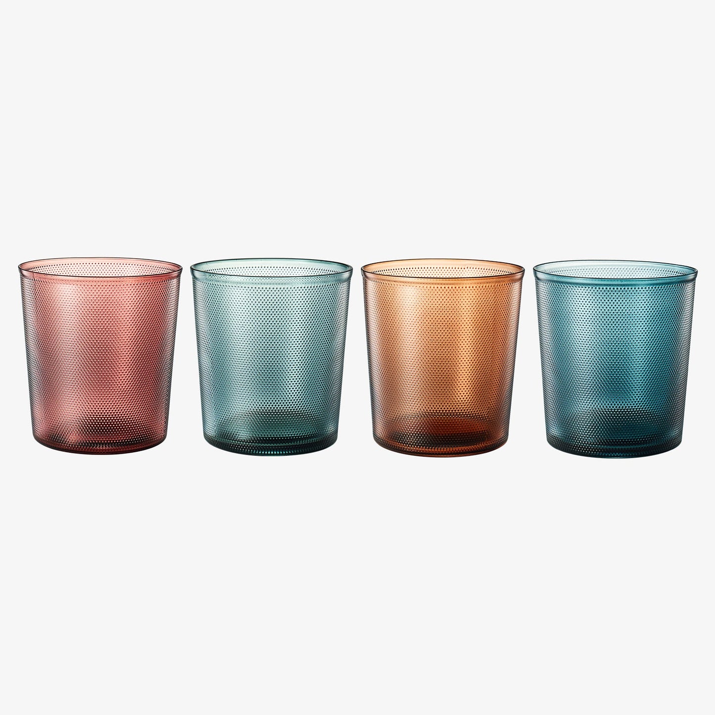 Tonal Lowball Tumbler Glassware, Set of 4 - - Lowball