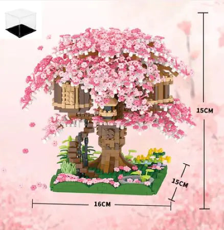 Cherry Tree House Building Blocks - Style B - building toy