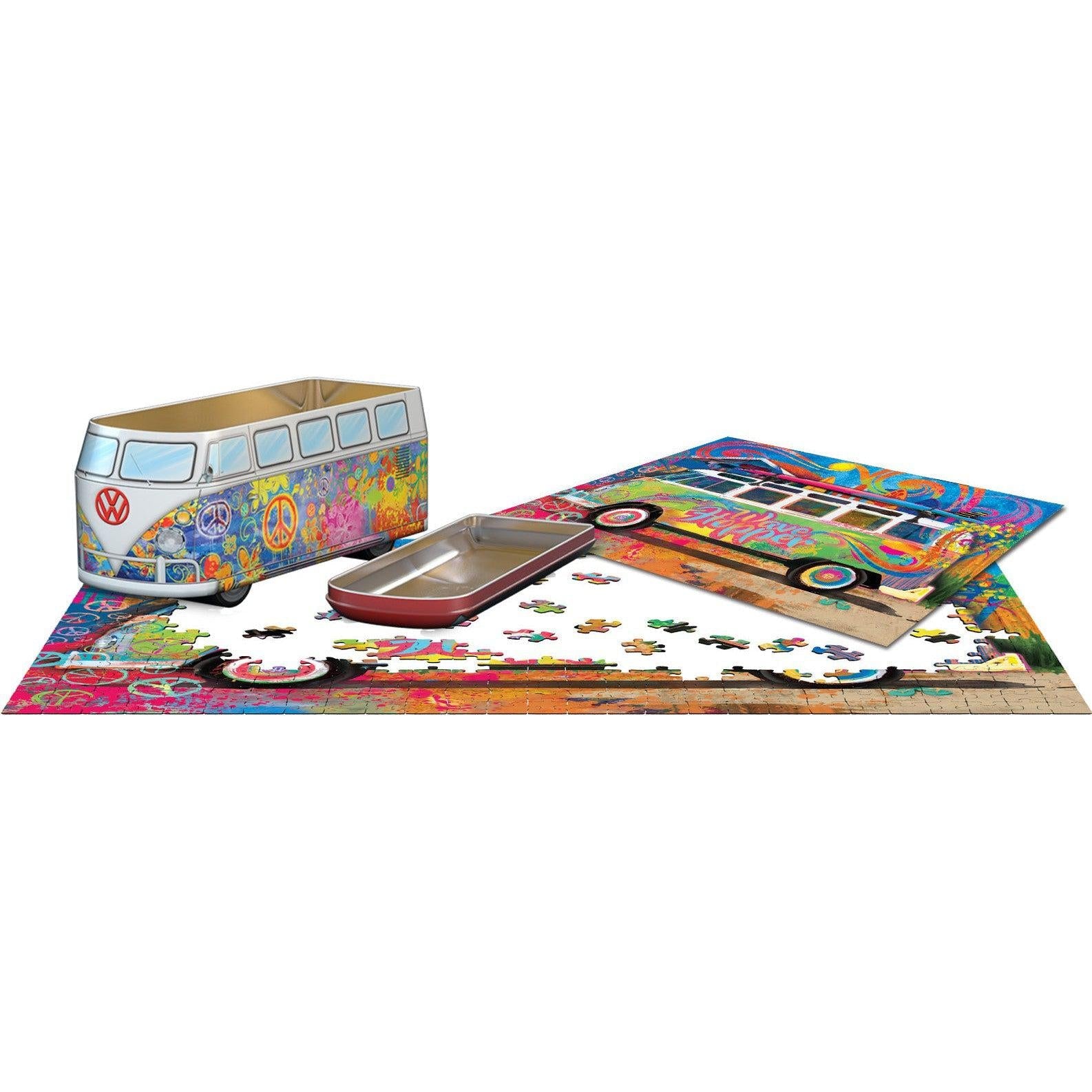 Wave Hopper VW Bus 550 Piece Jigsaw Puzzle in Tin Eurographics - - Jigsaw Puzzle
