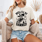 Well I'll Be Damned Skeleton Halloween Humor Well Crafted Spooky Quote Graphic Tee - Cream - T-Shirt