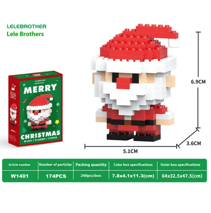 Christmas Snowman Assembly Blocks - W1401 Santa Claus - building toy