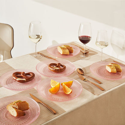 Blush Glass Plate, Set of 4 - - Plate