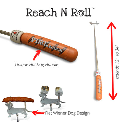 Telescoping Weiner Dog S'mores Roasting Stick - - Spring