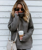 Women's Chunky Knit High Neck Sweater