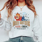 Cartoon Graphic Print Crewneck Vintage Sweatshirt - Ash - Sweatshirt